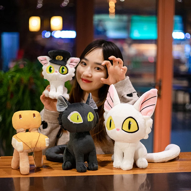 

Cute Suzume No Tojimari Plush Toys Cartoon Anime Figure Sadaijin Plushie Doll White Cat Soft Stuffed Animal for Kids Fans Gifts