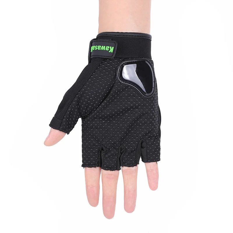 Kawasaki Breathable Half Finger Gloves for Men and Women Summer Outdoor Bicycle Gloves Kawasaki Motorcycle sport gloves