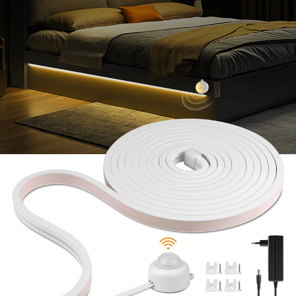 Bande LED COB 320leds/m Avec Détecteur Mouvement PIR - Super Lumineux - 4W/m - 3000K/4000K/6500K