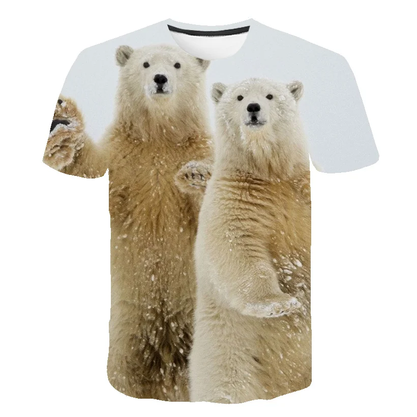 Russian Bear T-Shirts Russia Flag 3D Printed Streetwear Men Women Fashion Oversized Short Sleeve T Shirt Kids Tees Tops Clothing printed t shirt