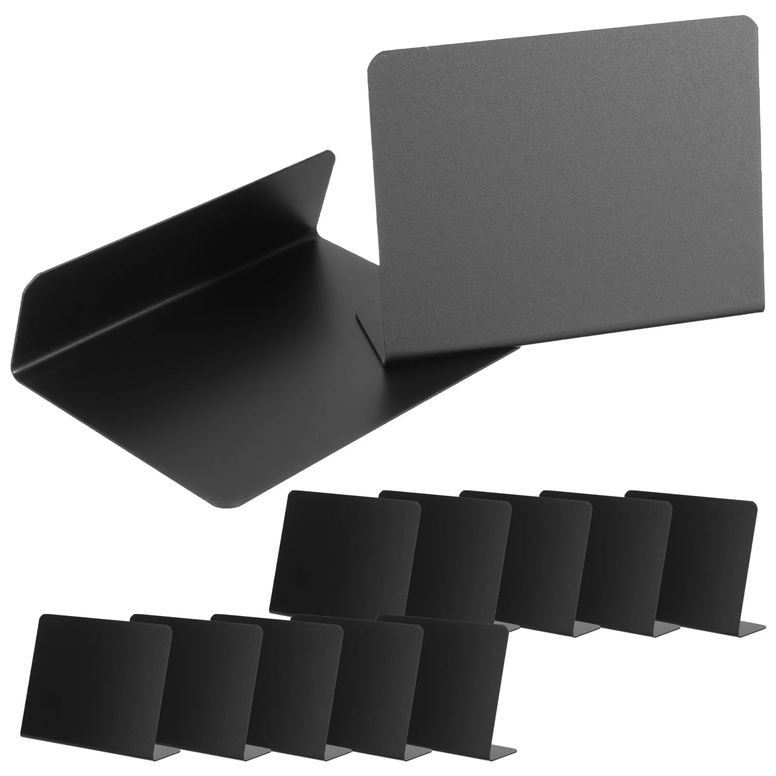 

12 Pcs Message Price Boards Black Chalkboard Sign Table Pvc Mini Signs Food Tags