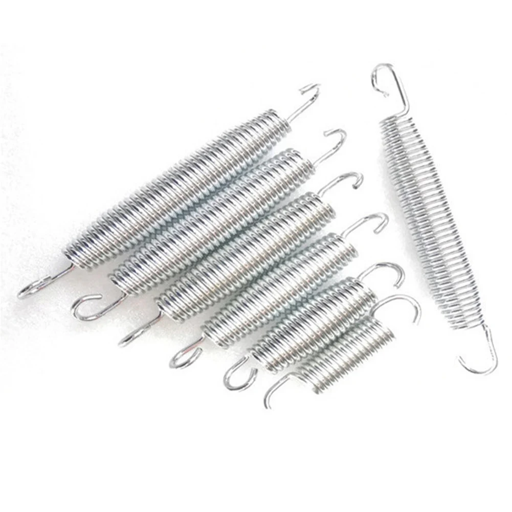 Trampoline Springs 10pcs 70 Carbon Steel Corrosion-resistant Good Elasticity Uniform Force New Waist Drum Design High Strength