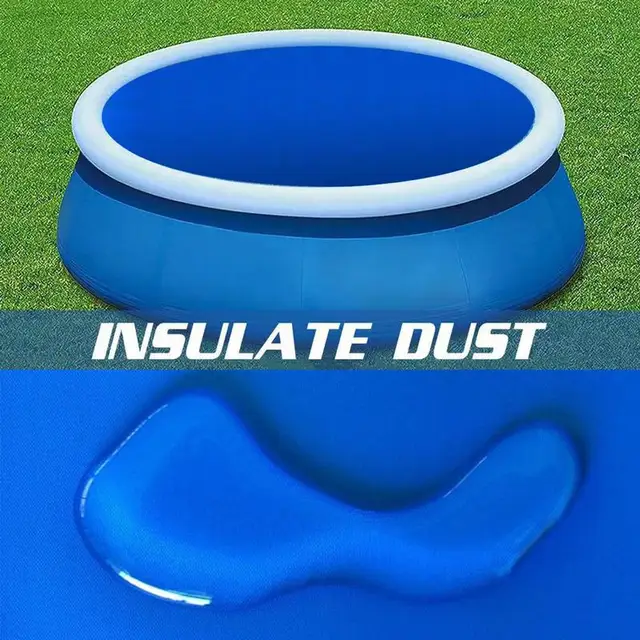 Kerek Fém Keret Medence Burkolat Úszómedence Porálló Esőálló Védő Otthon Használjon Felfújható Kádfedelet - Image 4