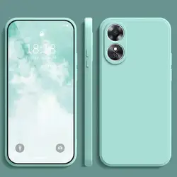 Silicone Soft TPU Ultra Thin Matte Phone Case - Solid Color Back Cover for OPPO A18 4G (Sky Blue)