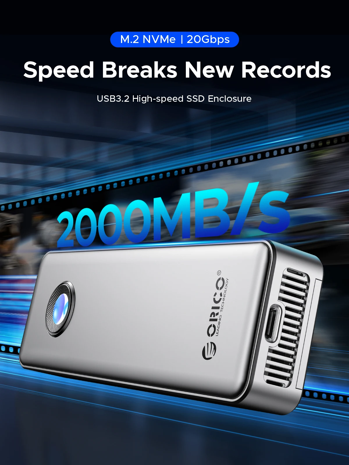 ORICO NVME Ŭ ̽, ð ǳ , 8TB, USB 3.2 Gen 2x2 PCIE NVME  , PCIe M Ű  RGB, 20Gbps