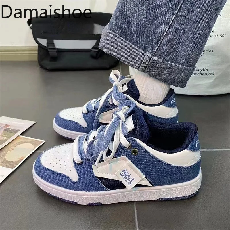 

Plus Size 44 Fashionable Ladies Shoes Blue Men Sneakers Women's Fashion Trend Platform Sneakers Casual Campus Student Shoes
