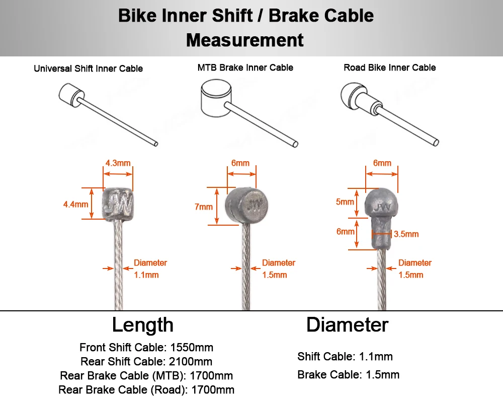 Description Picture 5 of itemBike Shifter Brake Cables Grinding Stainless Steel Cable MTB Road Bike Front Rear Derailleur Shift Cable Brake Cable Set