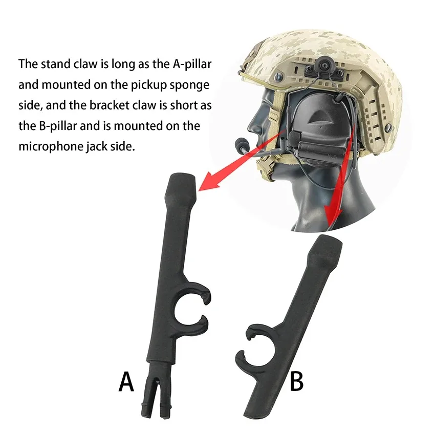 Tactical Headset Helmet ARC Rail Mount Accessory for Peltor COMTAC II III IV Tactical Headphone Rail Adapter