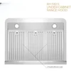 30 Inch Range Hood, 7” High Stainless Steel Under Cabinet Range Hood 4 Speeds, 8” Round Top Vent, 1000CFM 2 LED Lights 5