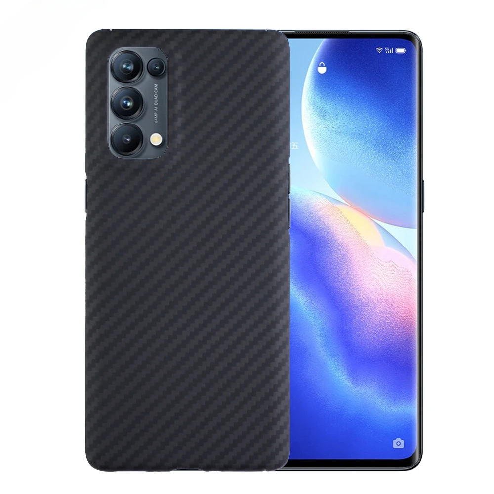 

New Real Aramid Fiber Carbon Fiber Phone For OPPO Reno5 Pro Ultra-thin Anti-drop Reno6 Pro/Reno6 5G Phone CASE Cover