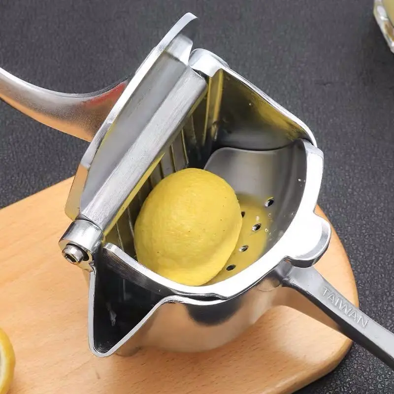 Exprimidor manual de acero inoxidable resistente de 18,7 cm, exprimidor desmontable de naranja, granada y limón. Extractor de zumo de frutas._voghion.com