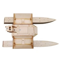 Remote Control Wind Powered Catamaran Rescue Boat Fishing Nesting Boat Model Ship Assembly Kit 2