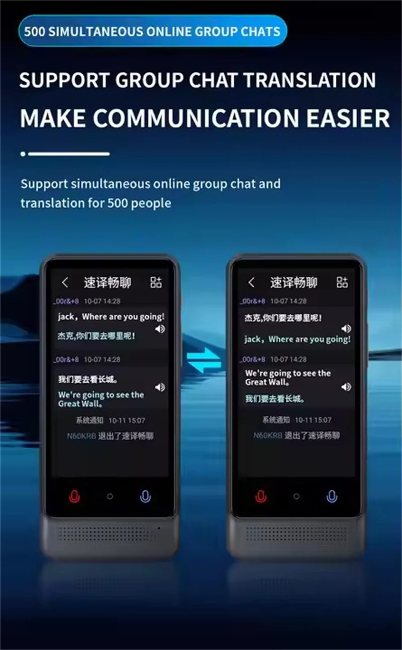 M12 Portable Translator Smart Voice 137 Languages Real-time Speech Interactive Offline Cantonese Translation For Business Travel