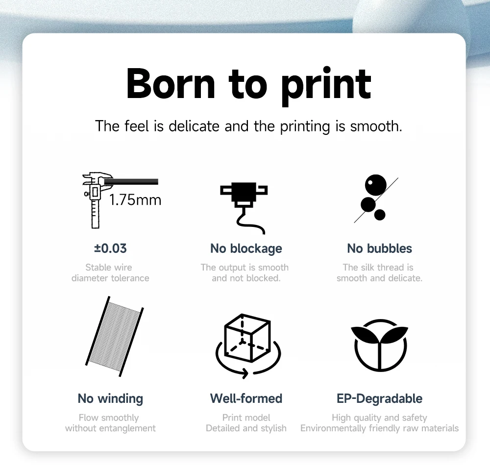 KINGROON PLA Pro 1,75 mm 3D-Drucker-Filament PLA+ PLA Plus 5X hochfester 3D-Druck aus Kunststoff für FDM-3D-Drucker, 3 kg, 3 Rollen – Detail 2