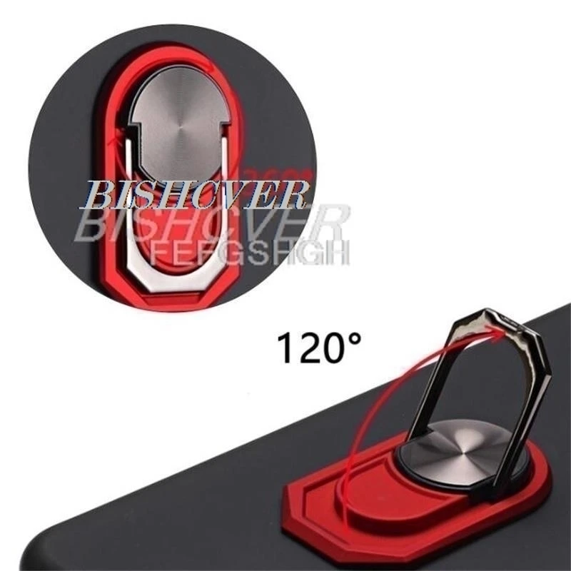 Rugged Silicone Smartphone Case with Back Ring Holder, 6.56
