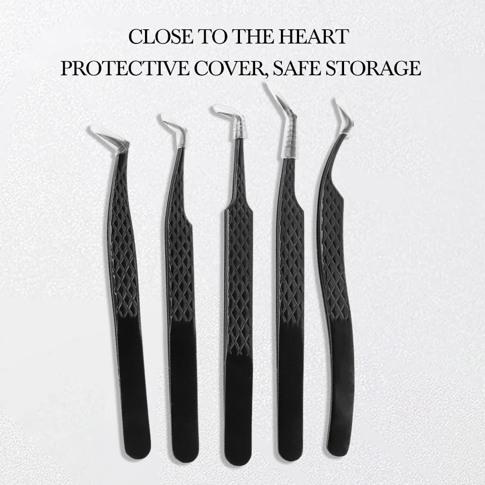 Precise Tip  False Lash Tweezers For Eyelash Extension Clip Mega Volume Mink Lashes Make Fans Boot isolation Artist Makeup Tools 2