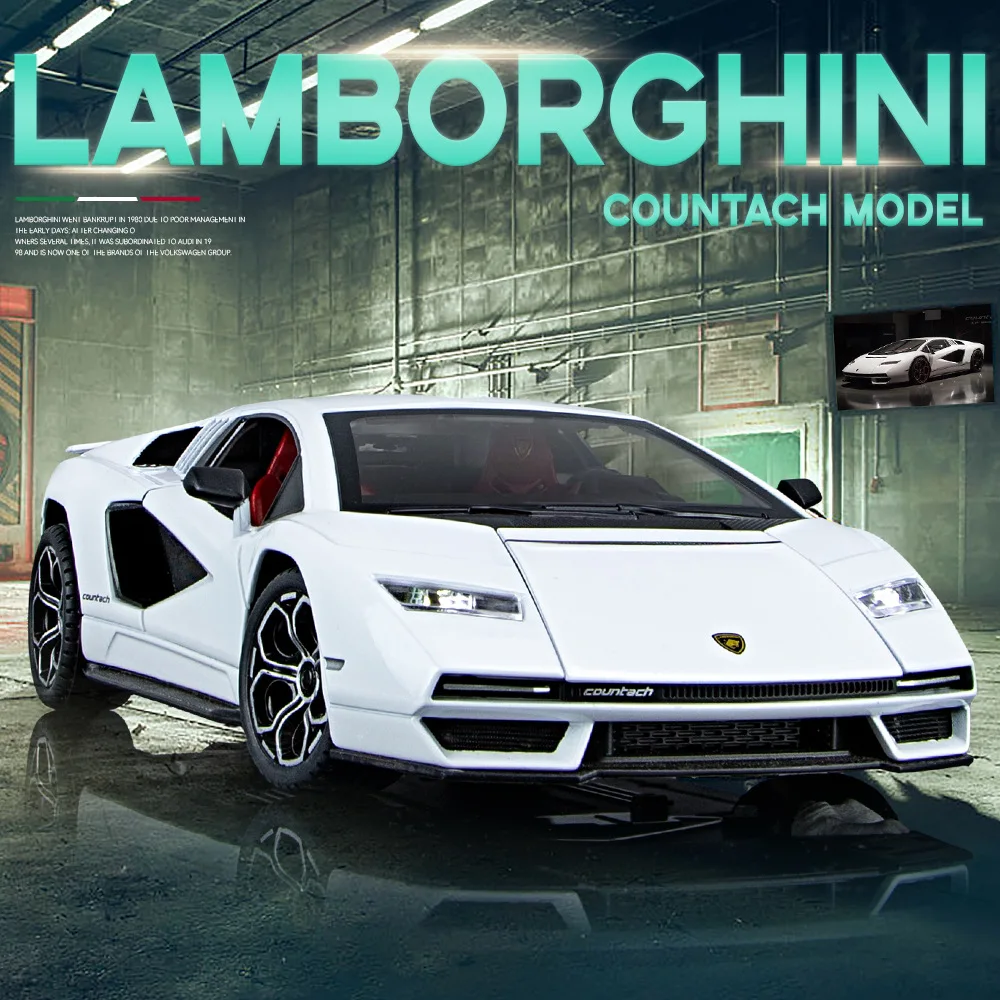 

1:24 Lamborghini Countach LPI 800-4 имитация литая модель автомобиля из металлического сплава со звуком фотосессия коллекция детских игрушек подарки