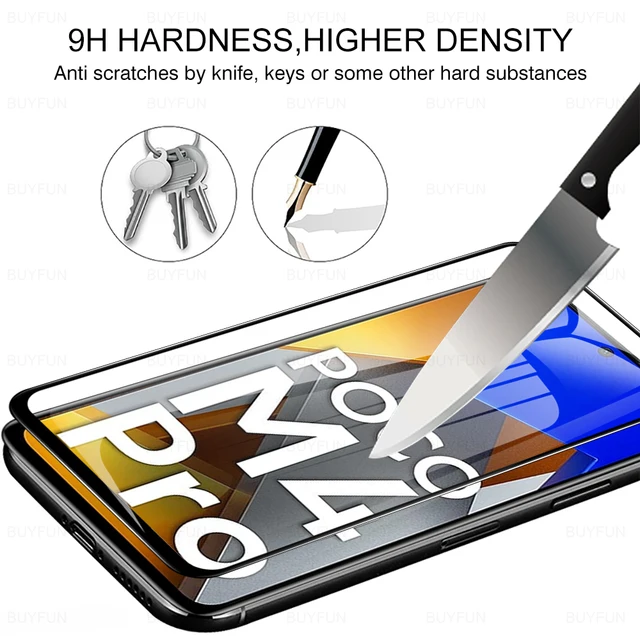 3 stk herdet glass for Xiaomi Poco M4 Pro 4G/5G Skjermglass PoccoM4 Pro Poko Pocophone Little M4Pro M 4 Pro 4M Beskyttelsesfilm 4