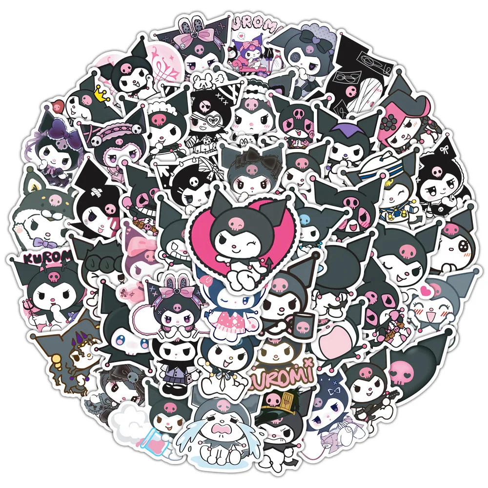 

10/30/50pcs Anime Cartoon Cute Kuromi Stickers Kawaii Sanrio Graffiti Decal for Kids Toy Phone Diary Guitar Waterproof Sticker