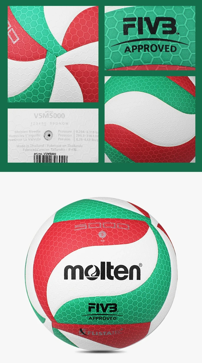 Volleyball Ball, Size 5, PU, for Students Adult Teenager