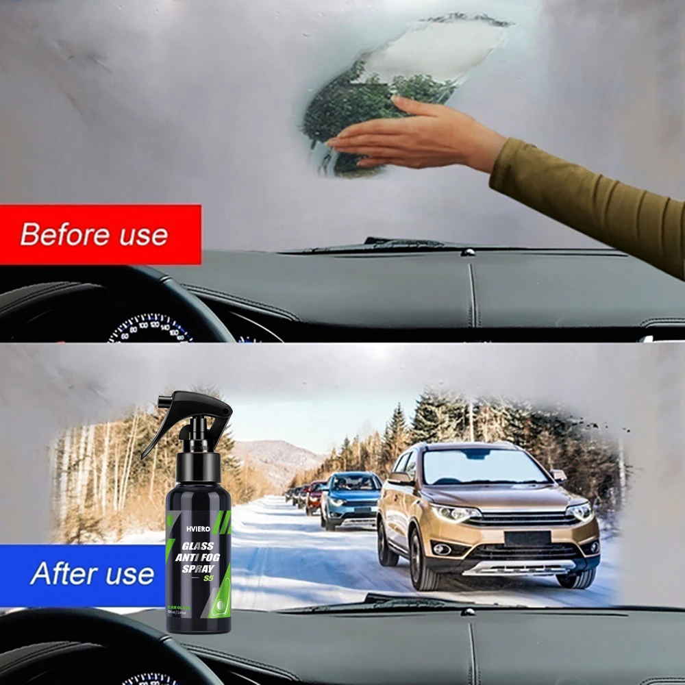 50/100/300ml Long Lasting Car Inside Glass Improves Driving Visibility Anti Fog Spray Prevents Sight Cleaning Auto Paint Care