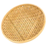 Large Size Bamboo Woven Basket Storage Tray Home Fruits Plate Dessert Snack Tray Serving Food Plate Portable Reusable Woven 1