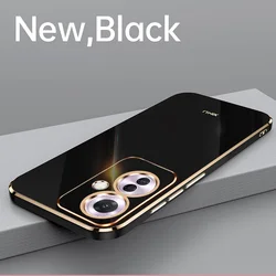 Ultra Slim Anti-Shock TPU Chromed Soft Case for OPPO F25 Pro (Black)