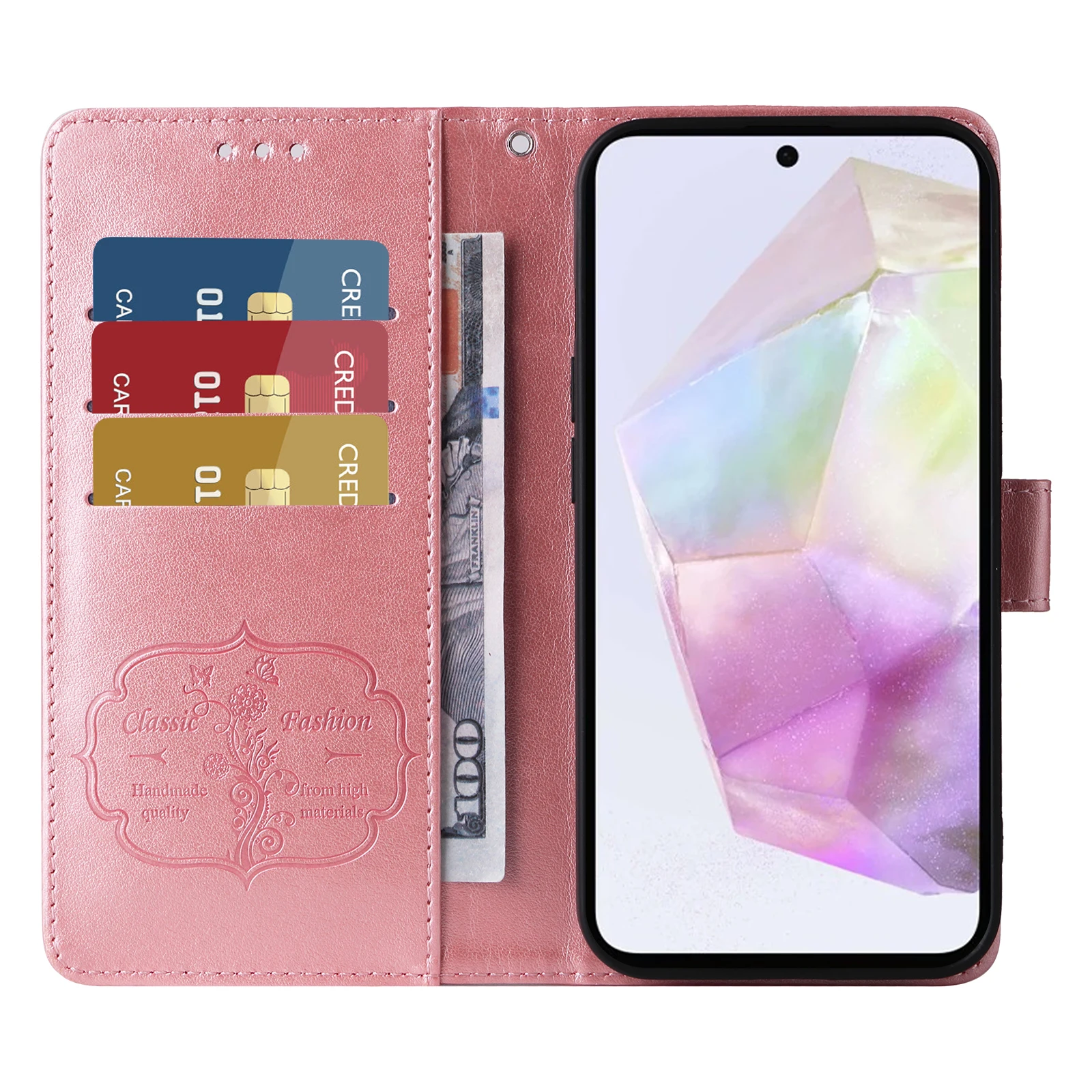 Premium Magnetic Leather Wallet Phone Case - Versatile Protection with Card Slots