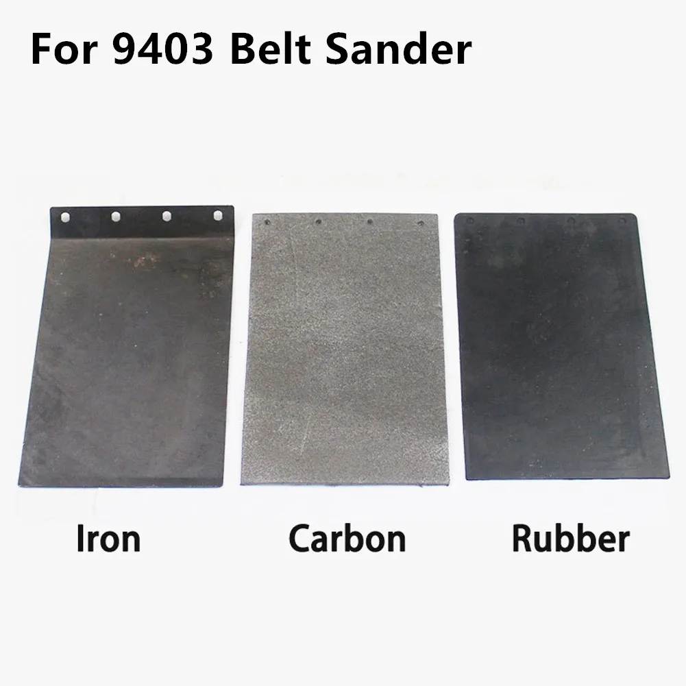 For Belt Sander Iron/Rubber/Carbon Graphite Plate Pad 4 Holes For