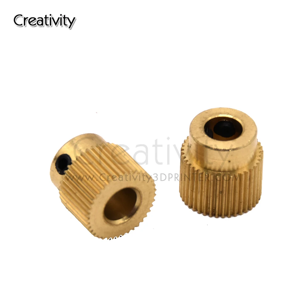 4pcs 3D Printer Extrusion Wheel Brass Gear Wheel 40 Tooth Gear Extruder for CR-10 Ender3 3D printer Parts