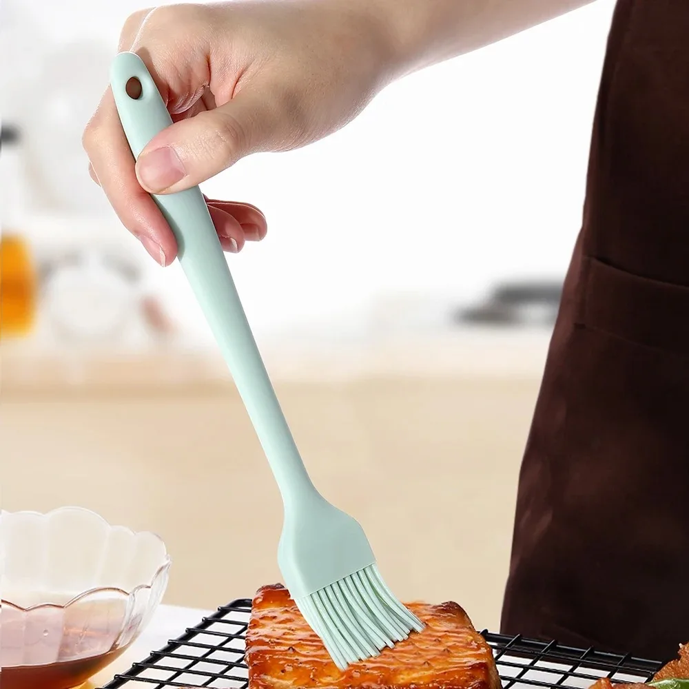 FaSoLa Silicone Spatula BBQ Oil Brush Cookware Cake Cooking Tool Non-stic Kitchen Gadget Sets Frying Utensils Accessories