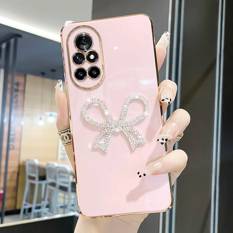 Coque de téléphone de luxe à paillettes avec nœud en diamant pour Samsung Galaxy S25 S23 Ultra Coque en silicone pour Samsung S24ultra S22Plus S21FE S20FE s10_voghion.com