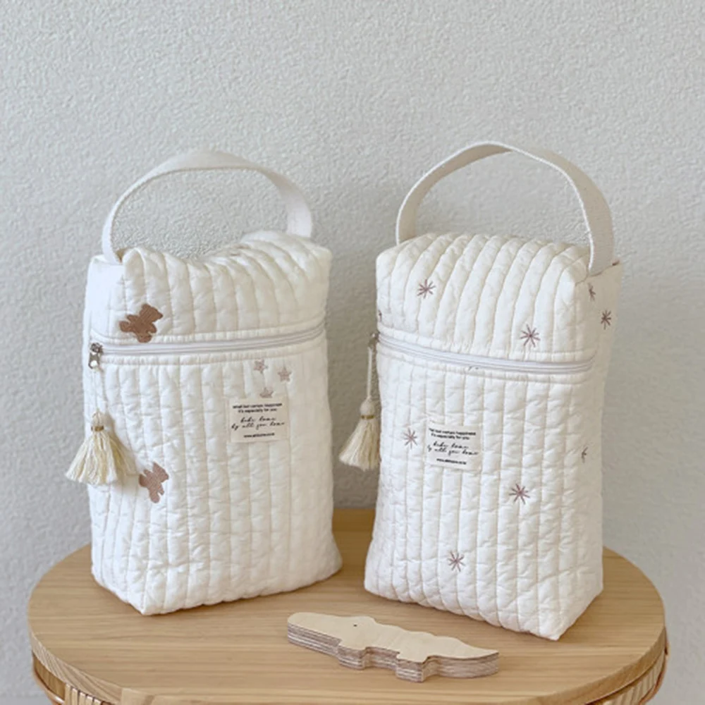 

Nappy Diaper Mummy Bag Mother Kids Outdoor Travel Diaper Bags For Baby Care Korea Style Embroidery Large Capacity Handbags