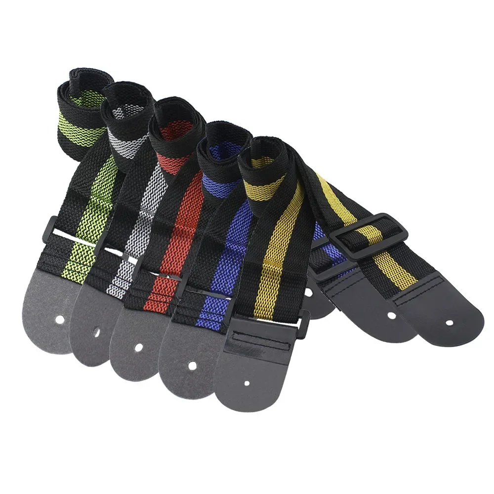Multi-Color Adjustable Cotton Guitar Strap for Bass, Acoustic & Electric Guitars