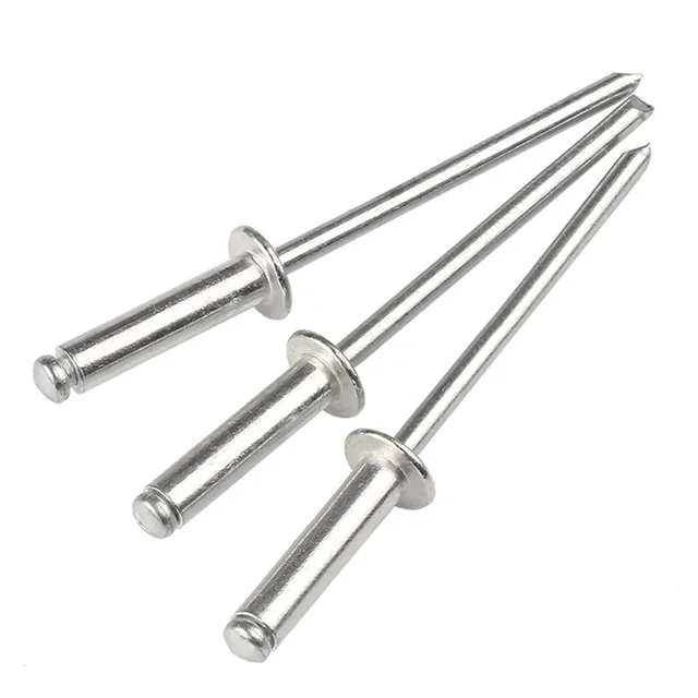 Remaches Pop de aluminio, cabeza de cúpula de piezas, remaches ciegos, vástago de acero, mandril de escape, clavo de tracción, 10-50 M5, M2.4, M3.2, M4, M4.8, M6 - Imagen 5