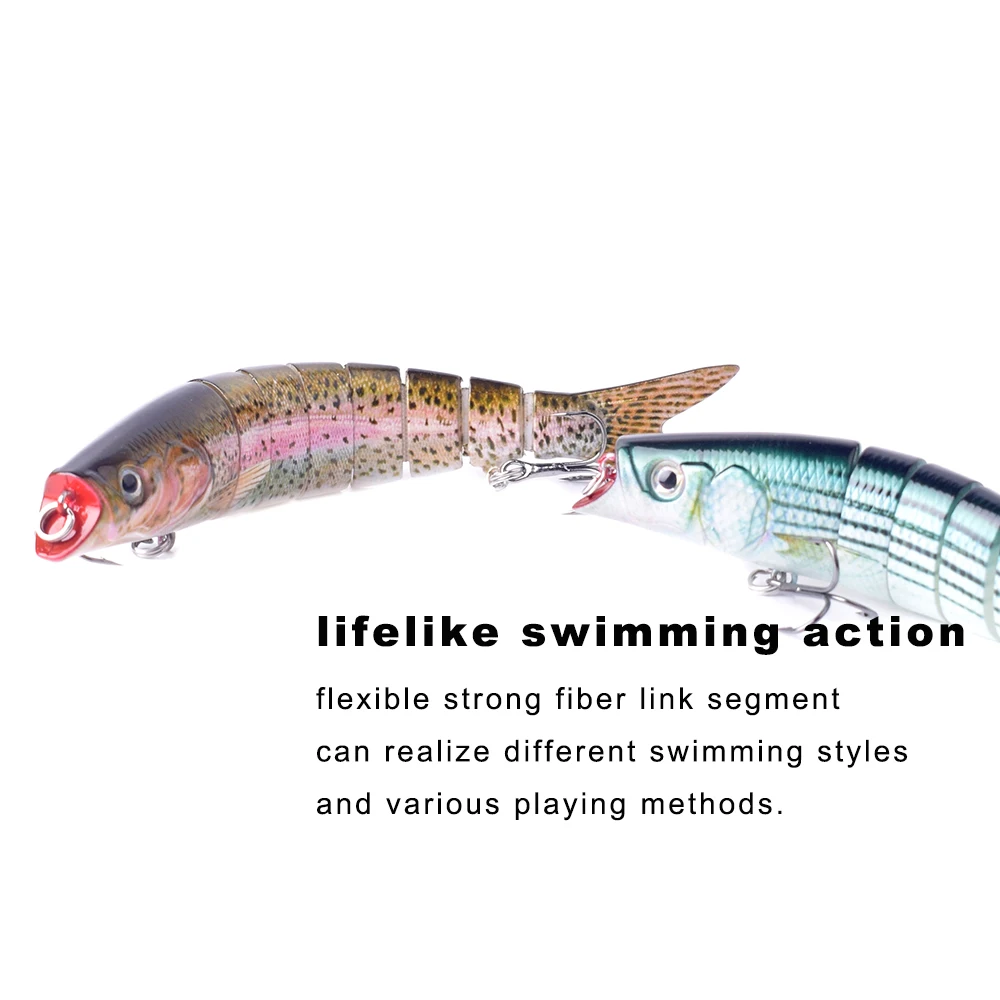 CCLTBA Multi Jointed Swimbait Trout Eel Fishing Lures Minnow Wobblers Hard Plastic  Artificial Sinking Fishing Accessories Baits