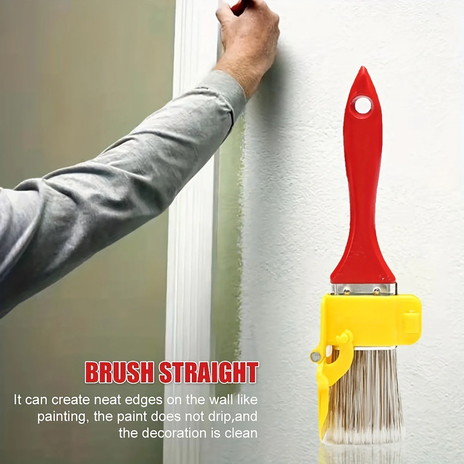 Professional Corner Paint Brush for Walls & Ceilings - Handheld Edger Tool with Clean Cut for Latex Paint, Ideal for Indoor/Outr
