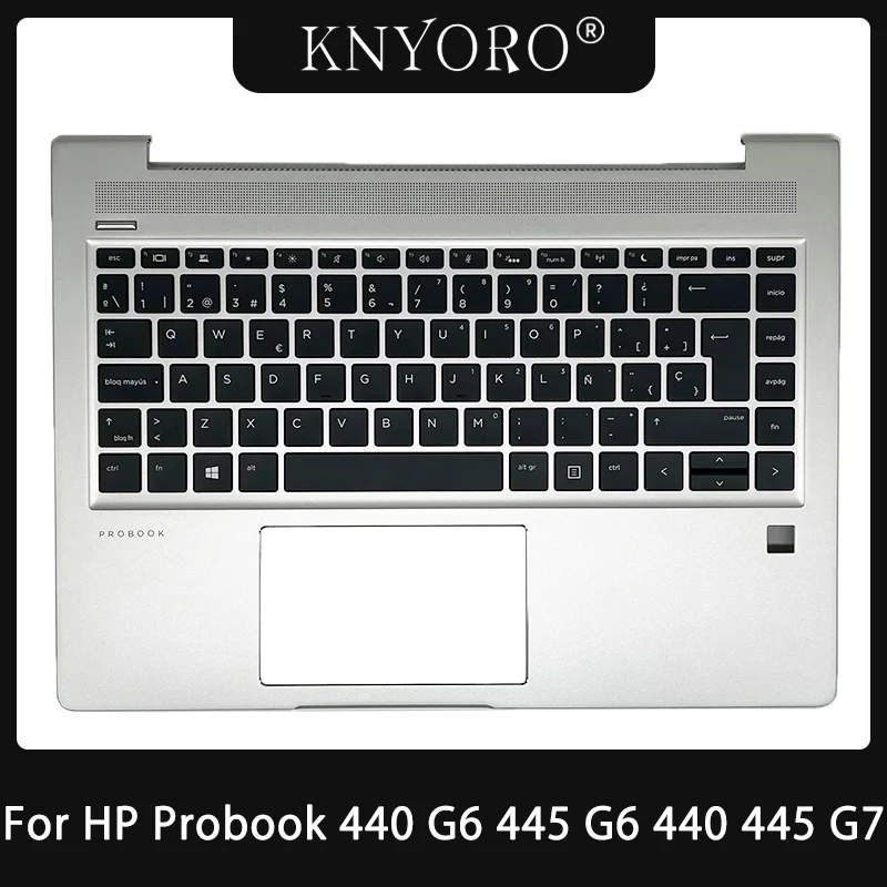 

New Spain Keyboard For HP Probook 440 G6 445 G6 445 440 G7 Palmrest Upper Cover Top Case Laptop SP US Keyboard Backlight spanish