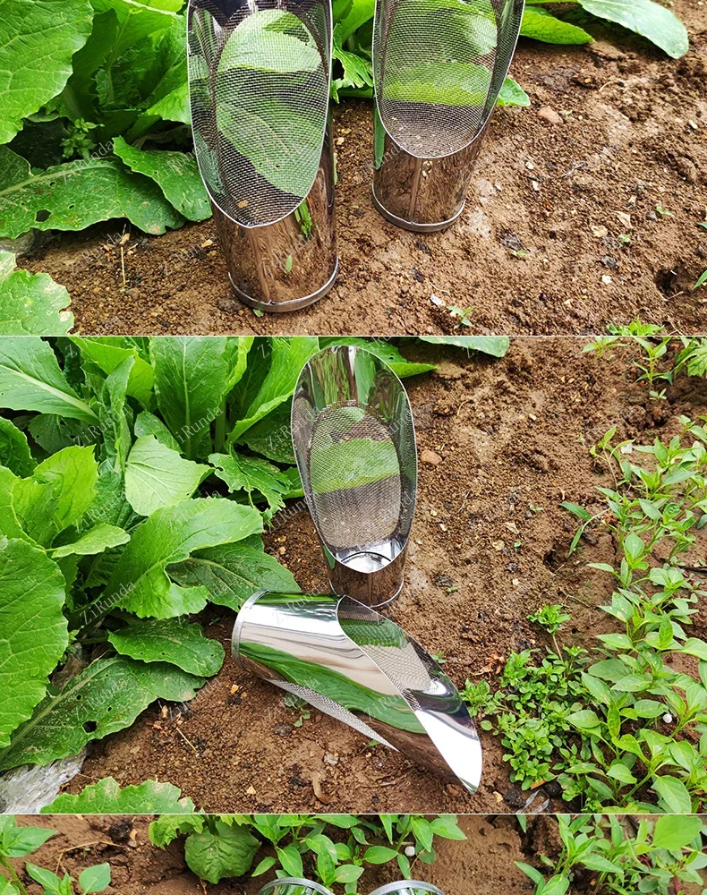 *Multifunctional bucket shovel Stainless steel household flower planting tools Screen shovel Earth digger 5