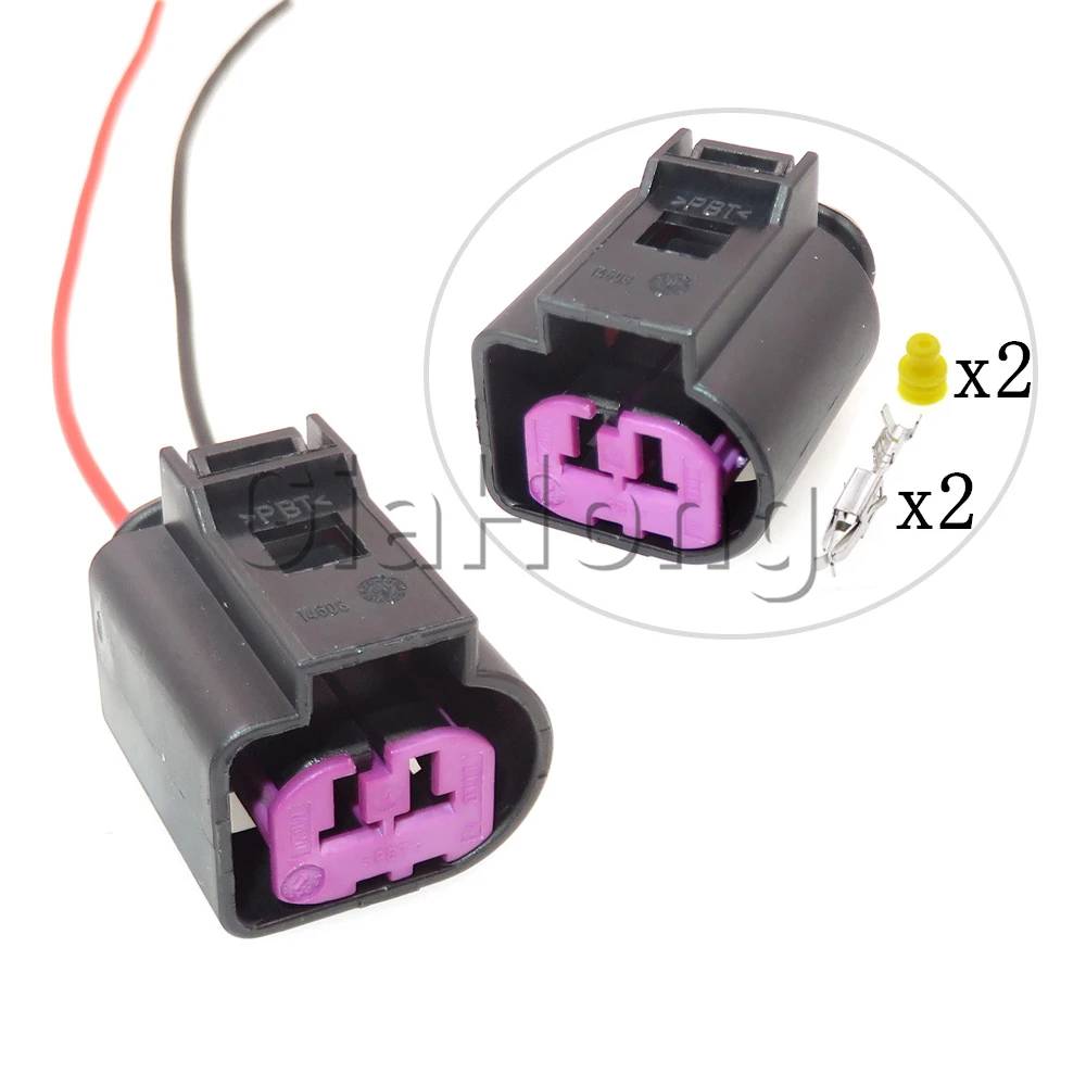 

1 Set 2 Ways Auto Parts 1J0973772 Starter Automobile Replacement Connector Car Motor Sealed Wire Socket