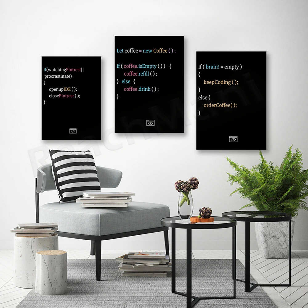 Codice Programmatore Wall Art, Life Hack Code, Codifica Con Caffè, Coffee Addict, Coder Wall Art, Coffee Addict Developer Poster