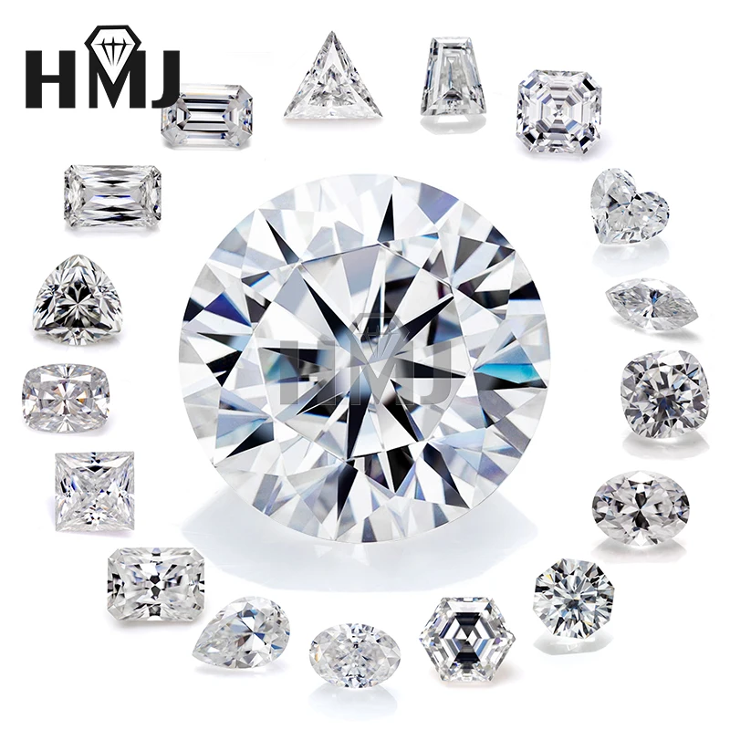 Emerald Radiant Pear Trilioni Cushion Cut Moissanite D Color Vvs1 Lab Gemme Sciolte Pass Diamond Tester Con Certificato Gra