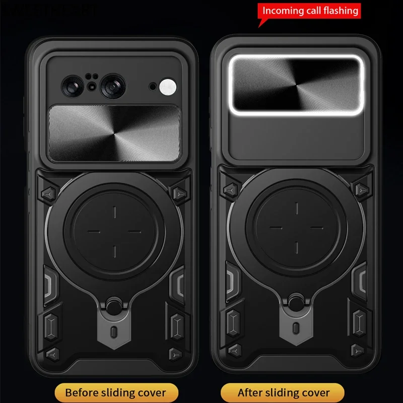 Coque rigide à absorption magnétique et antichoc pour objectif d'appareil photo Pixel 8, 8A, 8Pro, 9, 9ProXL_voghion.com