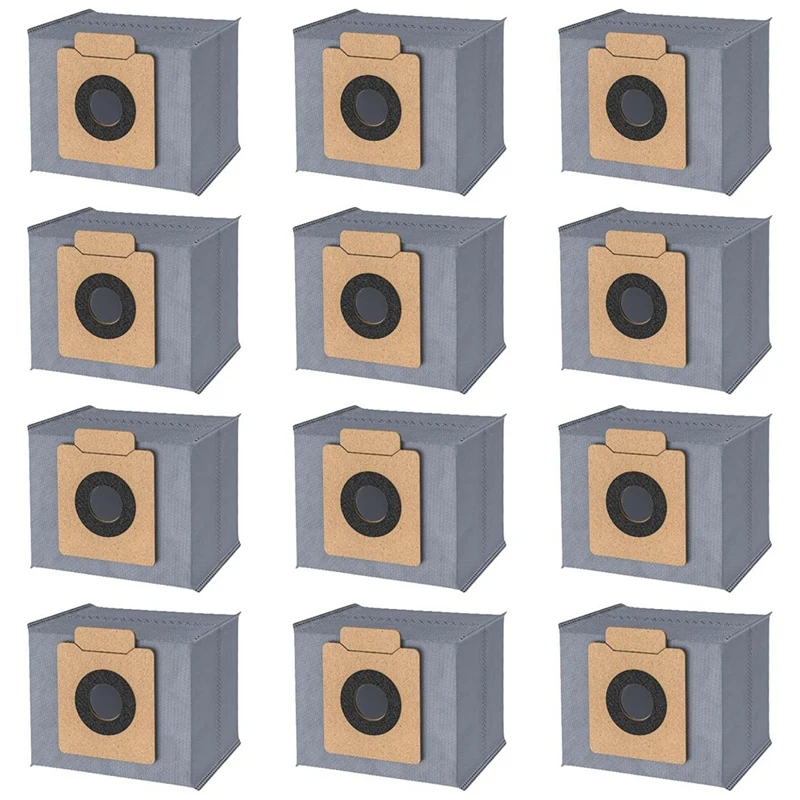 12 Pack Replacement Dust Bag For Eufy Clean X8 Pro X10 Pro Omni Robot Vacuum Self-Empty Station Replcement Bags