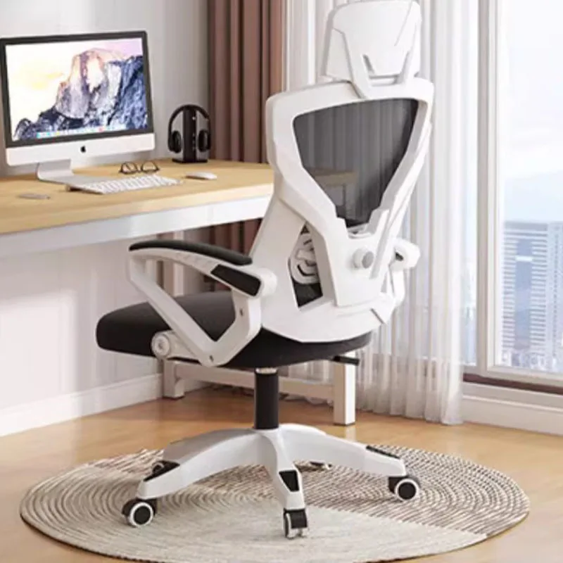 

Japanese Armrest Office Chair Wheels Black Comfy Gaming Office Chairs Room White Nordic Chaises De Bureau Home Furniture