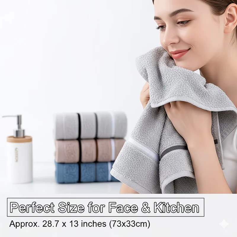 1 Pack of Premium Soft Absorbent Towels - Suitable for Home Use Bath Towels and Face Towels in a Variety of Colors.