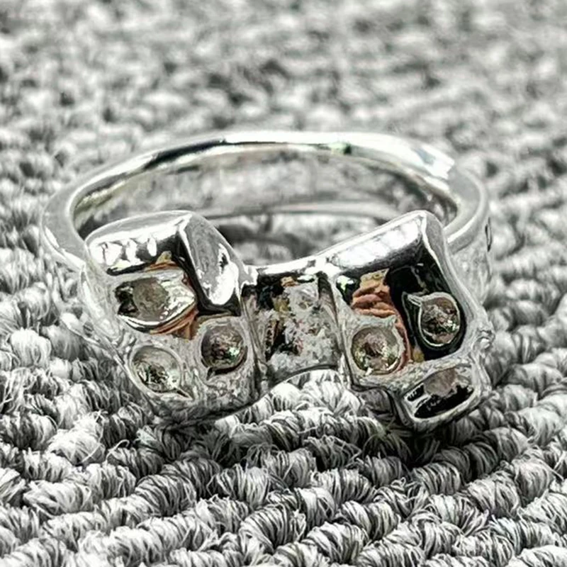 2022 New Unode50 Fashion Silver Plated 925 Skull Charm Ring Party Holiday Gift