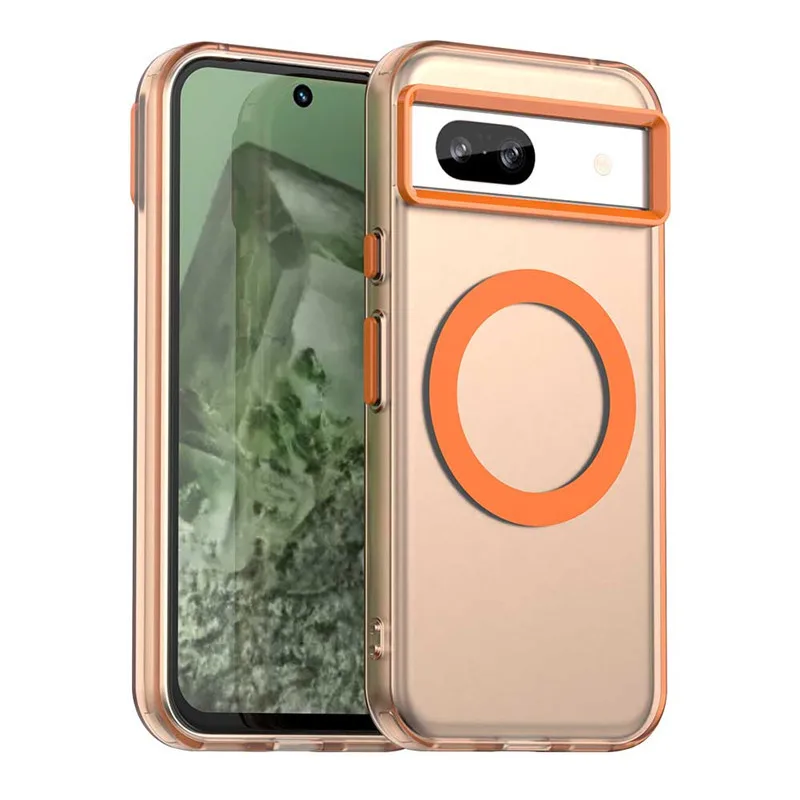 Translucent Candy Color Matte Magnetic Shockproof Protective Phone Case Cover