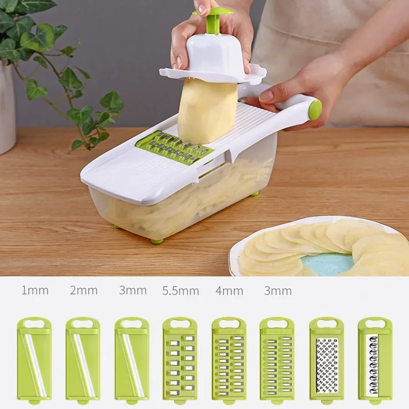 Vegetable Cutter 5 Blades With Container