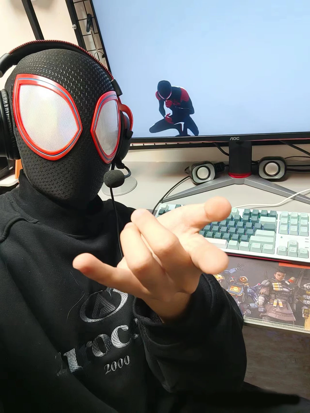 スパイダーマン マスク【アクロスザスパイダーバース版】マイルズモラレス　マスク スパイダーマンマスク【アクロスザスパイダーバース版】マイルズ